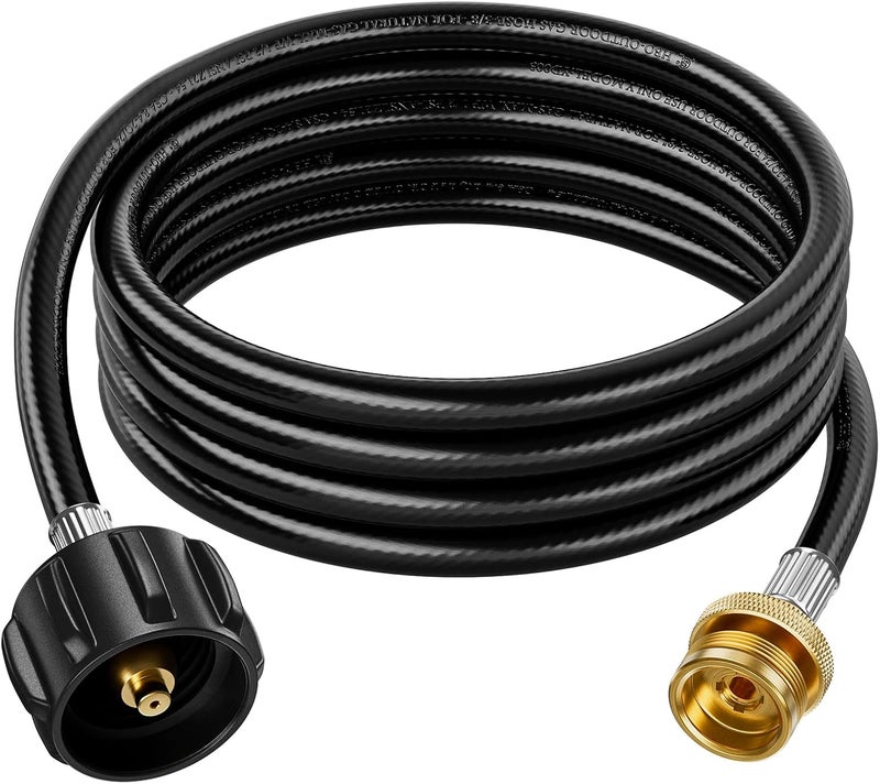 Rushare Store 12 FT Propane Hose Adapter 1lb to 20lb, Fit for Mr. Heater Buddy Heater, Blackstone Tabletop Griddle, Coleman Stoves & More - Connects 1 lb Portable Appliances to 20 lb Tanks - Image 1